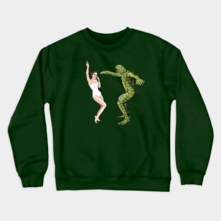 The Creature and Julie Adams doing the swim Crewneck Sweatshirt